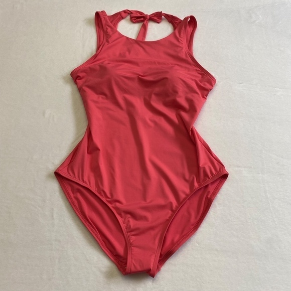 Tommy Bahama Pearl High Neck One-Piece Swimsuit, Coral Coast, Size 14, NWT - Picture 5 of 14